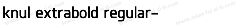 knul extrabold regular字体转换